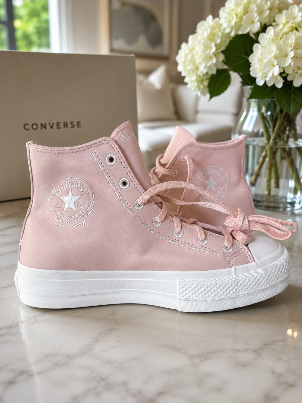 Converse Pink High Top Chuck Taylor Sneakers